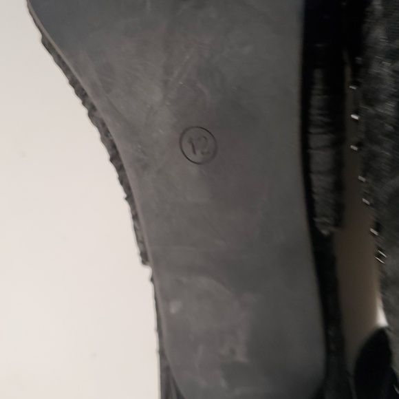 John Fashion Women's Black Beaded High Heel Sling Back Pointy Toe Shoes Size 12 - Picture 6 of 6